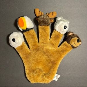 Arctic Circle Alaska Animal Plush Hand Puppet Glove; Wolf, Bears, Moose, Puffin